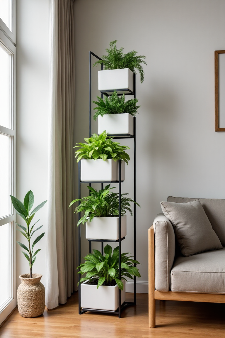 Tiered Plant Stand for Urban Green Corners