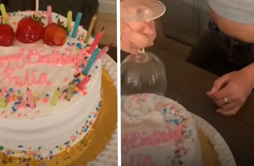 Unique cake cutting hack goes viral