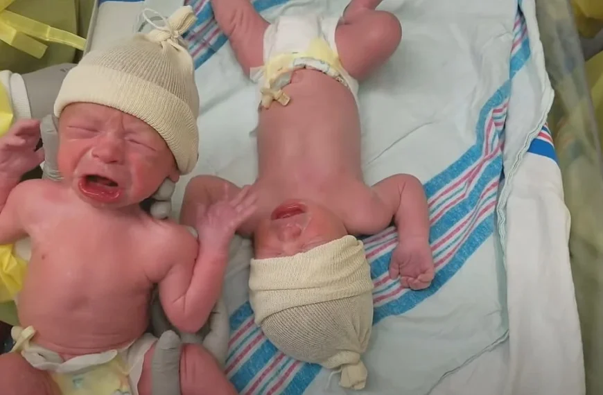 Newborn Twins Upset When Nurses Separate Them
