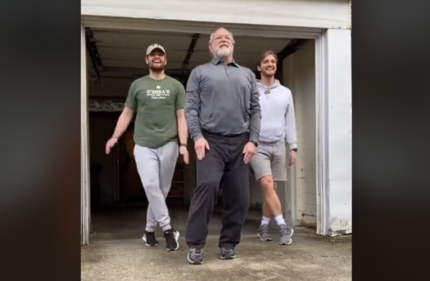 Dad’s hilarious dance challenge with sons scores over 10.6M views